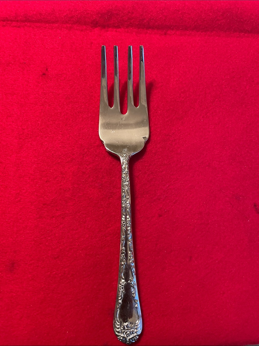 Rare Find- Vintage WM. Rogers & Son Silverplate Cold Meat Serving Fork